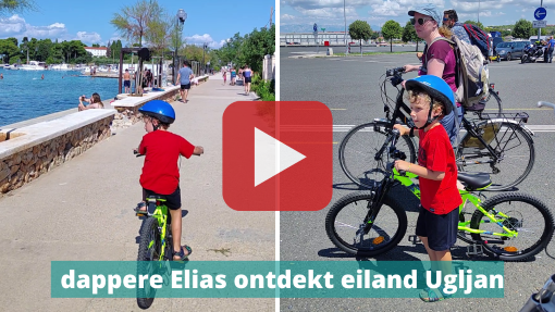 Elias fietst op eiland Ugljan